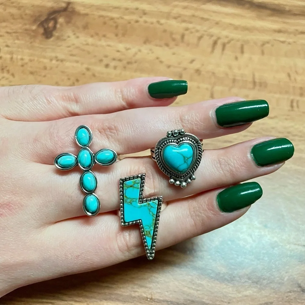 Bohemian 3 Piece Ring Set